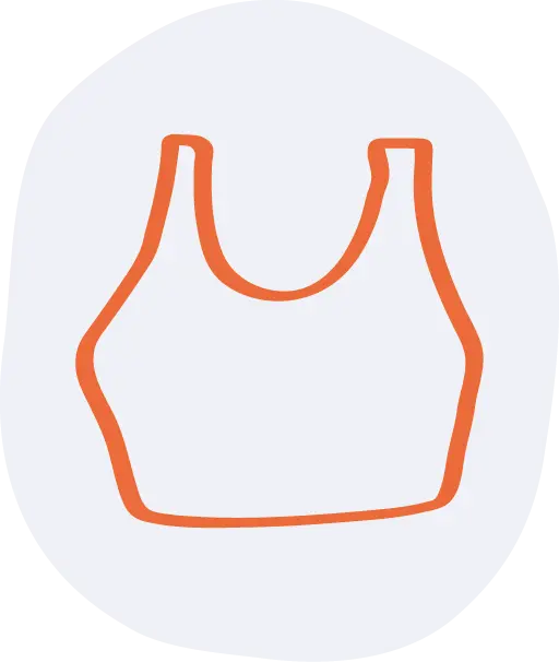 Illustration von einem Sportobterteil